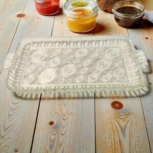 Vintage Rectangle Glass Relish Tray